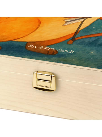 Mr. & Mrs. Panda Teekiste Schütze Astrologie Design mit Spruch in Weiß