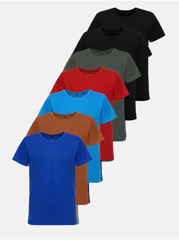 Tazzio T-Shirt "E106" - 7er-Pack - in Mix Farben