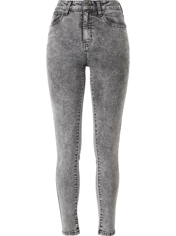 Urban Classics High Waist in black heavy acid washed