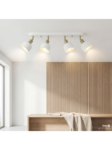 home24 Deckenleuchte LOWI in Weiß