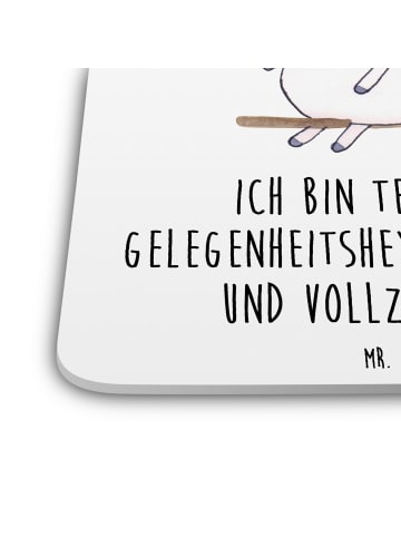 Mr. & Mrs. Panda Glasuntersetzer Einhorn Hexe mit Spruch in Weiß