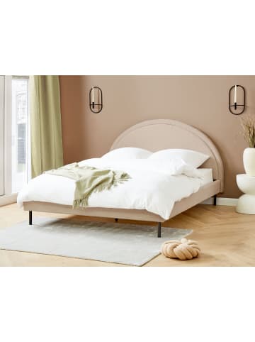 Beliani Doppelbett MARGUT in Beige - (W) 172 x (H) 116 x (L) 214 cm