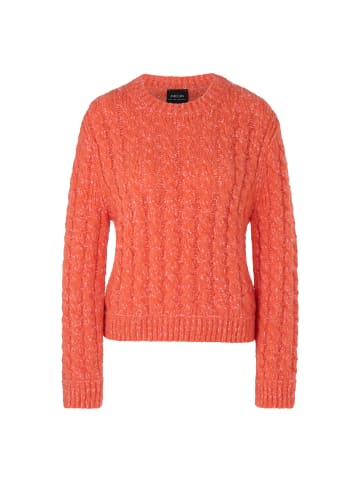 MARC CAIN COLLECTIONS Pullover mit Zopfmuster und Rundhalsausschnitt in Tigerlily