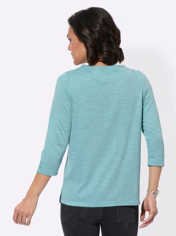 WITT WEIDEN 3/4-Arm-Shirt in ozean-ecru-gemustert