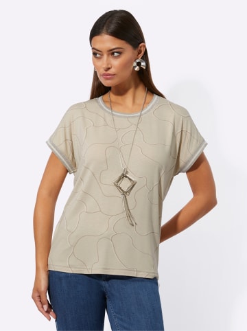 creation L Shirt in sand-champagner-bedruckt