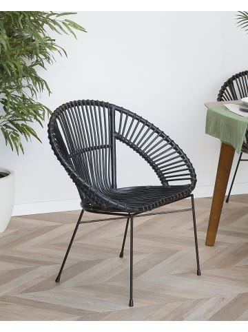 Beliani Esszimmerstuhl SARITA in Schwarz - (W) 70 x (H) 80 x (L) 48 cm