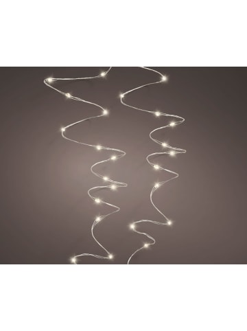 LUMINEO Lichterkette STRING LIGHTS 240 LED 12 m Silberdraht in warm weiß