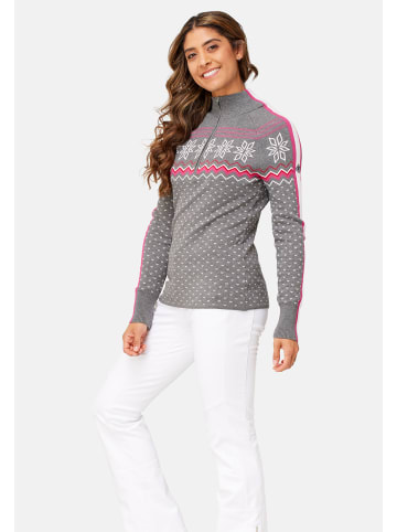 Krimson Klover Pullover Snowhut Zip Neck in m. grey