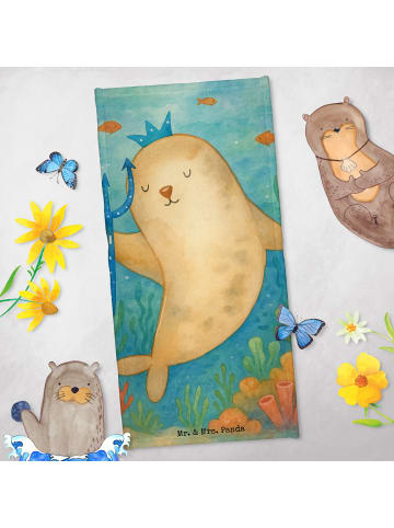 Mr. & Mrs. Panda sporthandtuch Sternzeichen Wassermann Design oh... in Weiß