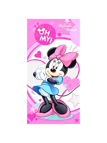 Disney Minnie Mouse Strand-/Badetuch Minnie Mouse Herz - (L) 140 cm x (B) 70 cm in Rosa