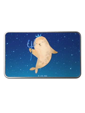 Mr. & Mrs. Panda behälter Sternzeichen Wassermann ohne Spruch in Sternenhimmel Blau