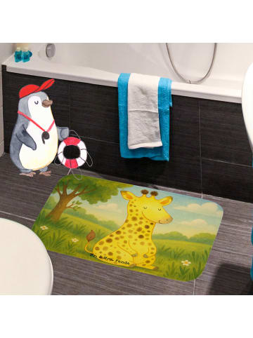Mr. & Mrs. Panda Badvorleger Giraffe Zufrieden Design ohne Spruch in Weiß