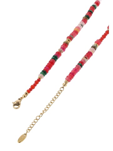 usha FESTIVAL Women Necklace With Lobster Clasp in Red Multicolor