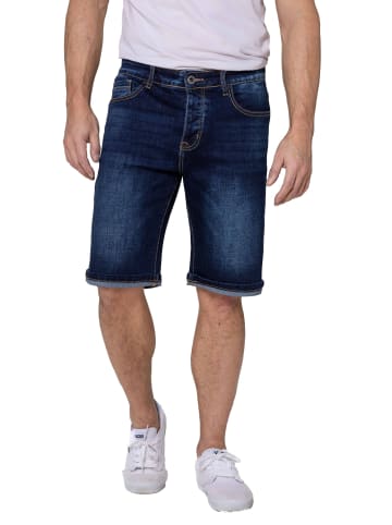 Nina Carter Shorts Denim Regular Fit Bleached Jeansshorts in Dunkelblau