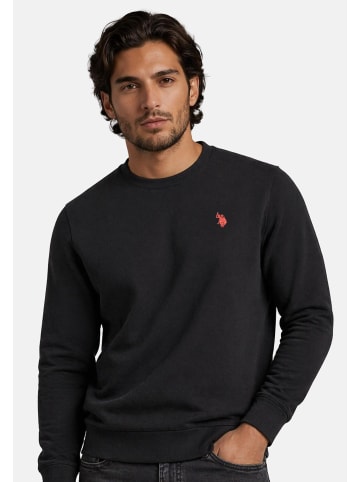 U.S. Polo Assn. Pullover USJaxxon – Herren Sweatshirt mit Rundhalsausschnitt in Schwarz-Rust