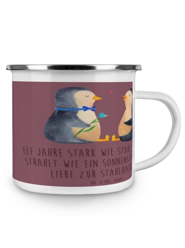 Mr. & Mrs. Panda Pott 11. Hochzeitstag Stahlhochzeit mit Spruch in Kaffa Coffee