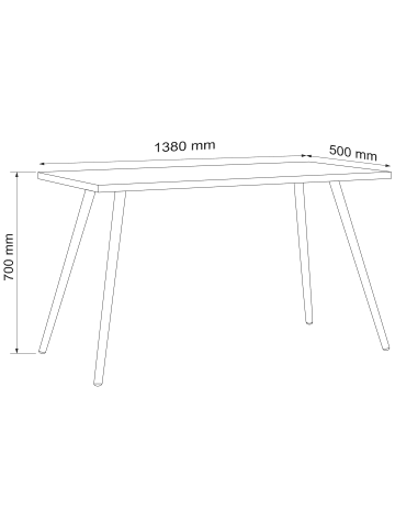 VCM  Schreibtisch Bürotisch Computertisch Salia 138x50 in Sonoma-Eiche
