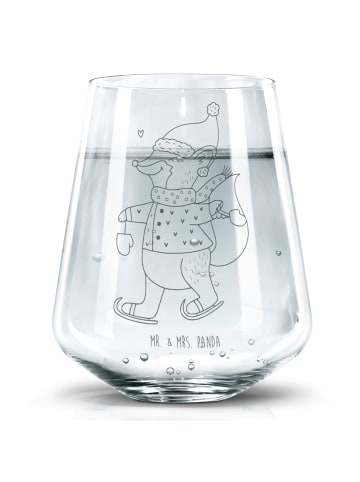 Mr. & Mrs. Panda Becherglas Fuchs Schlittschuhe ohne Spruch in Transparent
