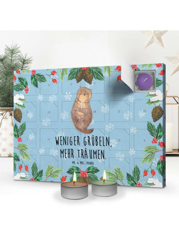 Mr. & Mrs. Panda Duftkerzen Adventskalender Otter Muschel mit Sp... in Eisblau