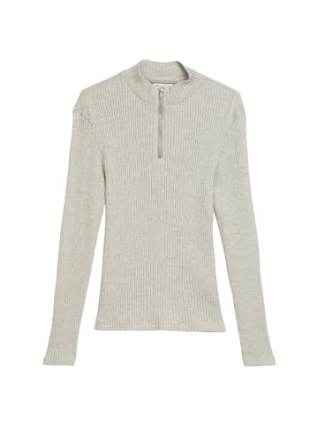 Marc O'Polo DENIM Half-Zip-Longsleeve slim in Stone Melange