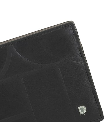 DuDu Up Geldbörse Leder 12.5 cm in black-taupe