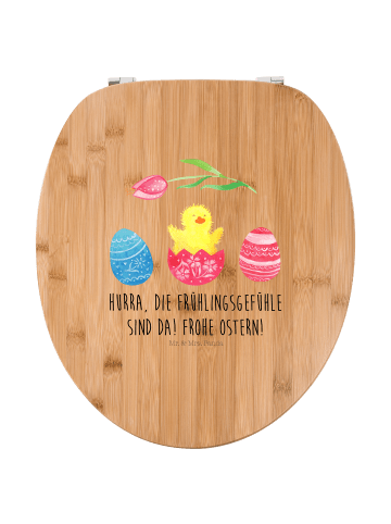 Mr. & Mrs. Panda WC Sitz Küken Schlüpfen mit Spruch in Braun