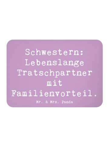 Mr. & Mrs. Panda Kühlschrankmagnet Spruch Schwestern Tratschpart... in Lavendeltraum
