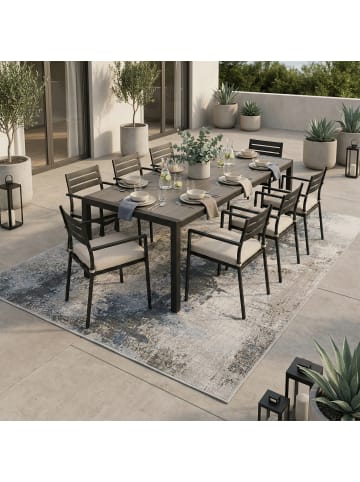 Pergamon Indoor Outdoor Teppich Lagos Vintage in Blau