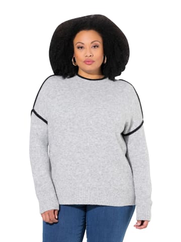 Ulla Popken Pullover in hellgrau mélange