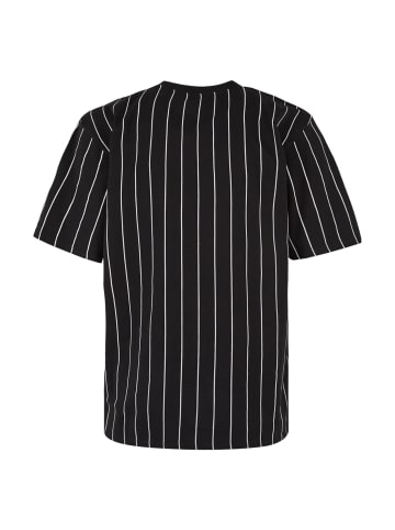 Small Signature Essential Pinstripe Tee in Schwarz