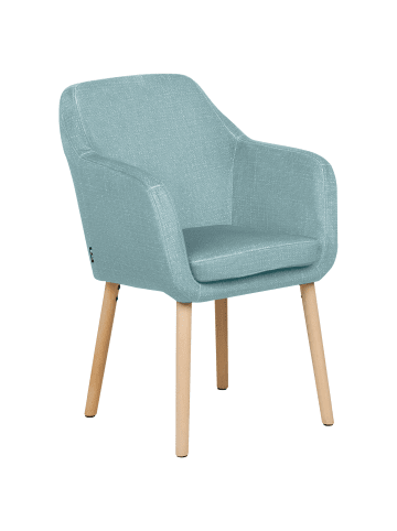 Beliani Esszimmerstuhl YORKVILLE II in Blau/Braun - (W) 56 x (H) 82 x (L) 46 cm