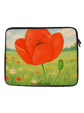 Mr. & Mrs. Panda Notebook Tasche Blume Mohnblume Design ohne Spruch in Weiß