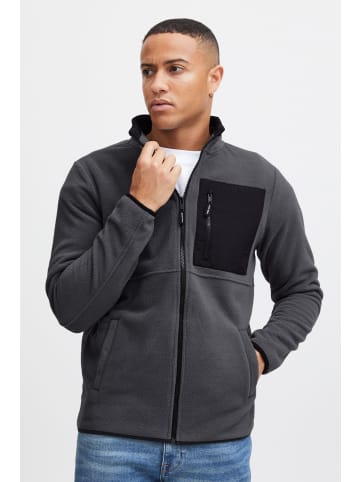 BLEND Fleecejacke BHFloritz 20716818 ME Coole Fleecejacke mit abgesetzten Details in dunkelgrau