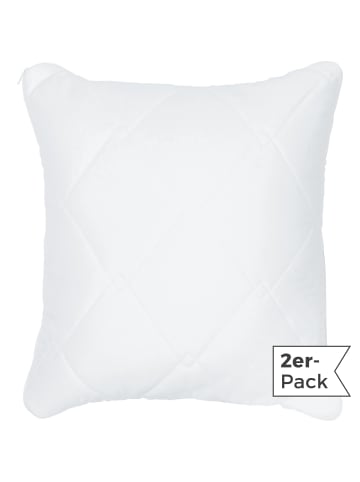 Erwin Müller Textilfaser Kuschelkissen 2er-Pack Kairo in weiss