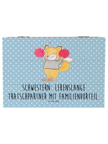 Mr. & Mrs. Panda Erinnerungsbox Schwestern Tratschpartner mit Sp... in Blau Pastell