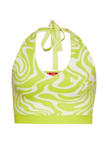 Swirly Damen Cropp-Top in WOLLWEISS LIMETTE