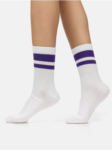 Nur Die  Freizeitsocken Statement Socken mit Stickerei in Mix lila