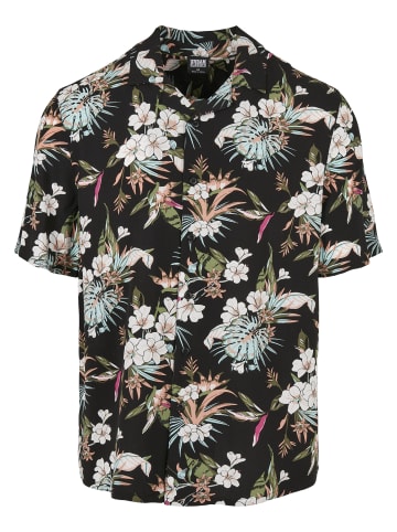 Urban Classics Urban Classics Herren Viscose AOP Resort Shirt in blacktropical