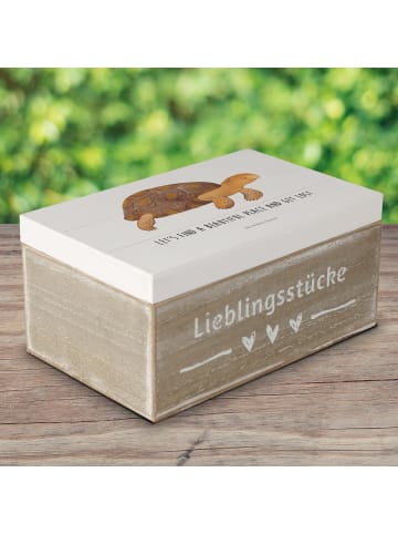 Mr. & Mrs. Panda truhe holz Schildkröte MHerzieren mit Spruch in Weiß