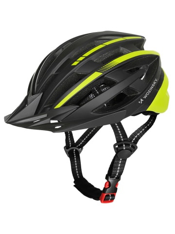 Wozinsky MTB Helm L mit Visier USB Rücklicht