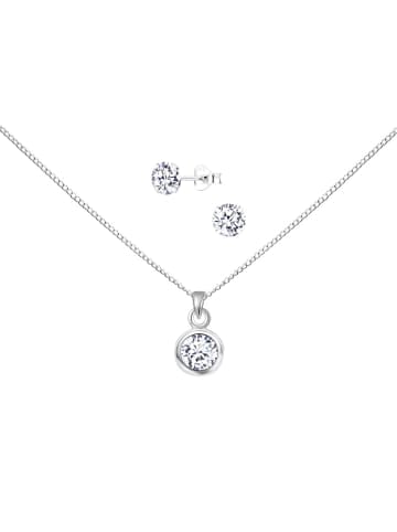 Alexander York Schmuckset SOLITÄR in 925 Sterling Silber, 4-tlg. in silber
