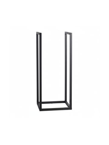 relaxdays Kaminholzregal in Schwarz - (B)30 x (H)75 x (T)30 cm