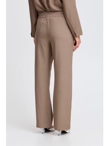 b. young BYMMIDDE PANTS - LIGHT WOVEN Straight fit in Walnut Melange