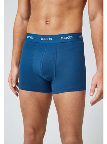 SNOCKS Boxershorts aus Bio-Baumwolle Blaue Streifen 6 Stück
