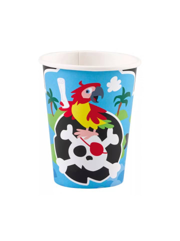 Wisam® Pirat Privateer Pappbecher 8 Stk 250 ml