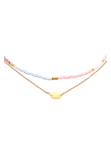 Elli Halskette 925 Sterling Silber Plättchen in Gold