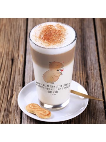Mr. & Mrs. Panda Glas Capybara Wein mit Spruch in Transparent