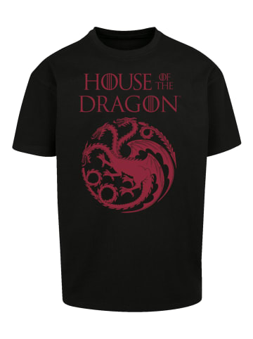 F4NT4STIC Heavy Oversize T-Shirt House Of The Dragon Targaryen Crest Logo in schwarz