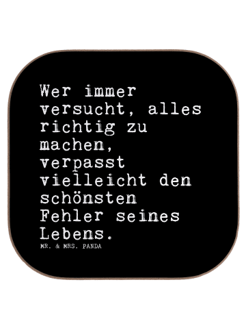 Mr. & Mrs. Panda Tischuntersetzer Wer immer versucht, alles... m... in Schwarz