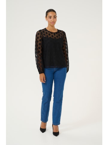 Kaffe Langarm-Bluse KAsilja Regular fit in Black Deep